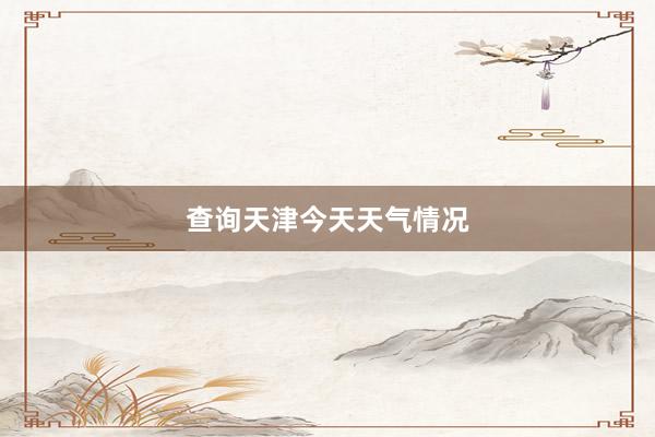 查询天津今天天气情况